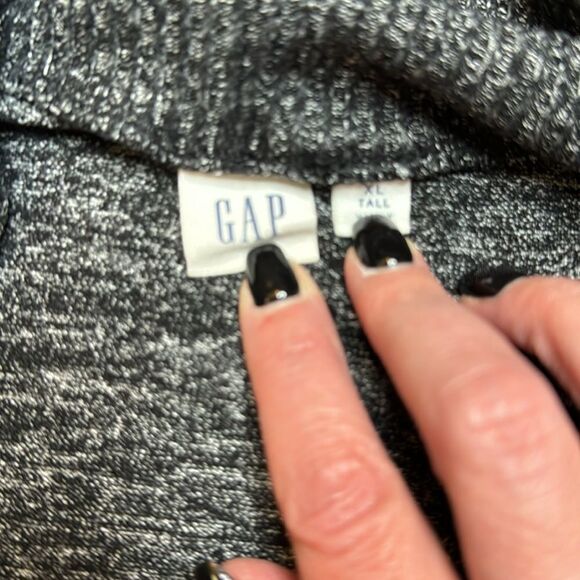 GAP Long Cardigan Sweater. Black/Gray. XL Tall. Super soft! Warm. - Picture 2 of 5